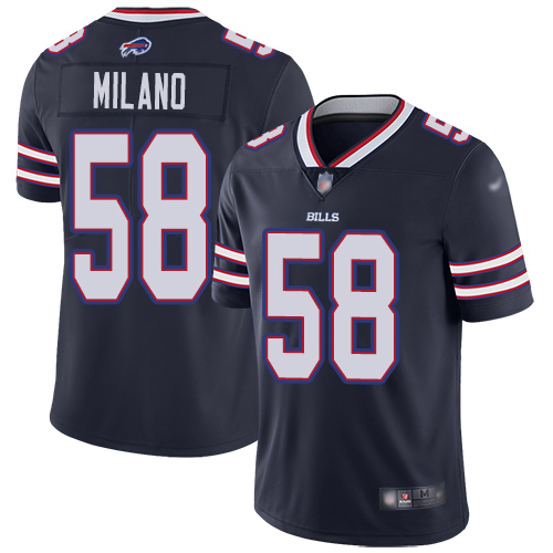 Men Buffalo Bills #58 Matt Milano Limited Navy Blue Inverted Legend NFL Jersey